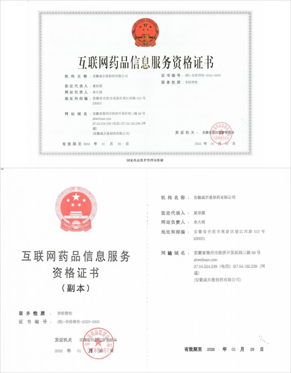 互聯(lián)網藥品服務許可證